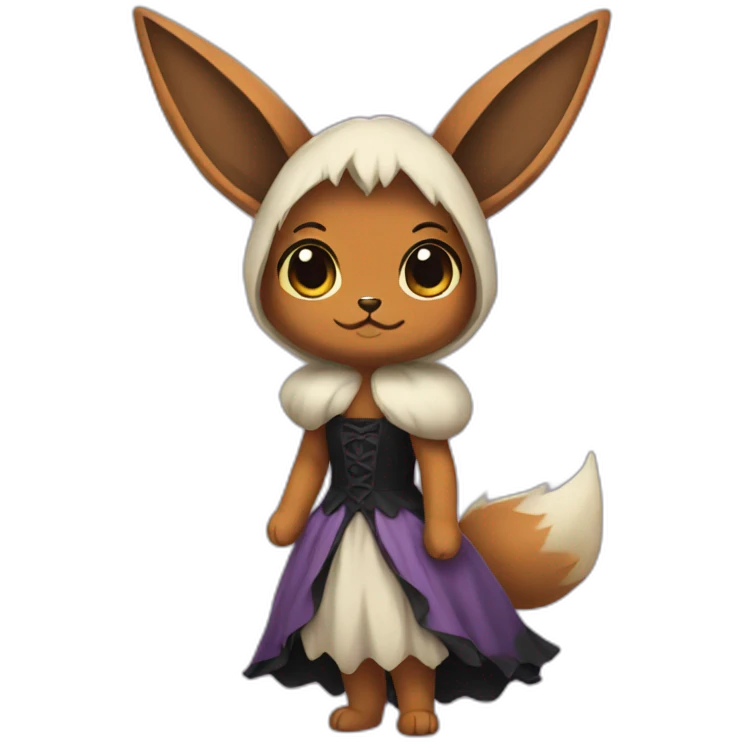 spooky eevee in a dress emoji