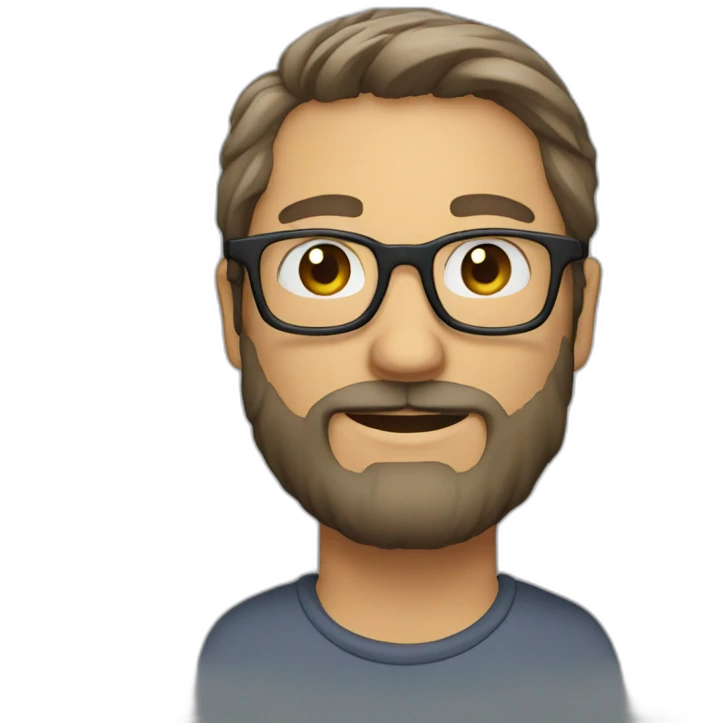 a guy in glasses with a beard emoji