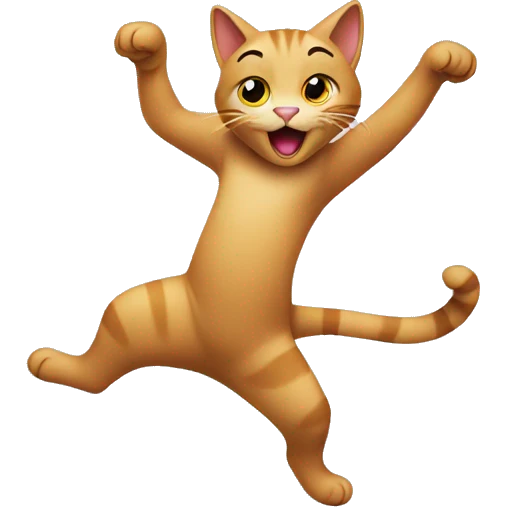 Cat is dancing emoji