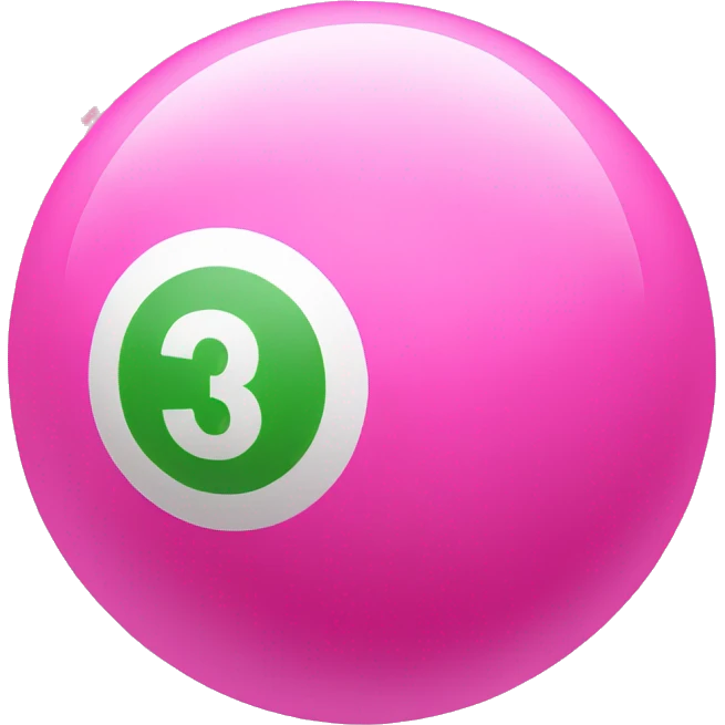 Pink billard ball emoji