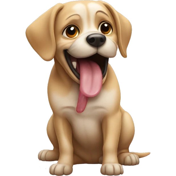 Dog licking  emoji