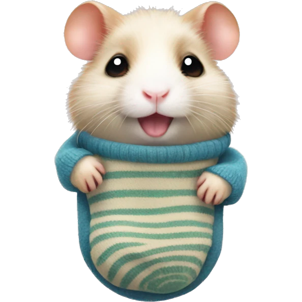 hamster with socks on his feets emoji