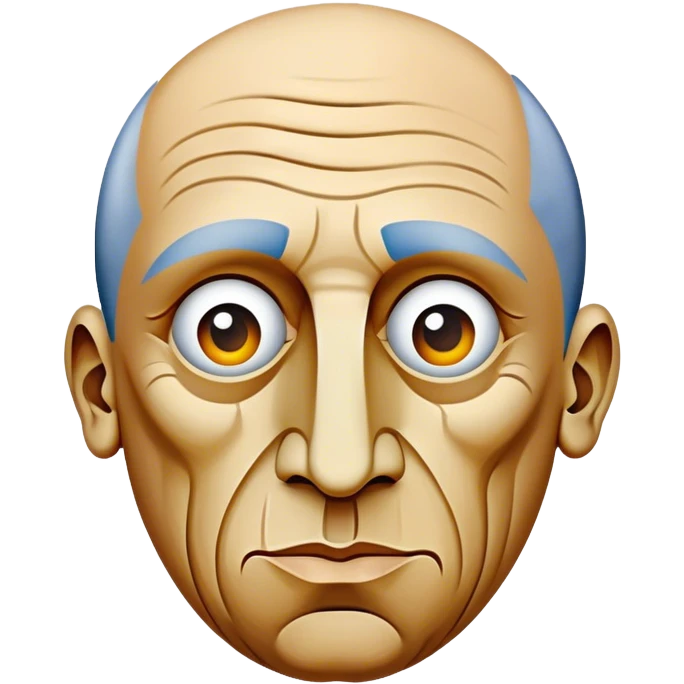 Cinematic Realistic Pablo Picasso Portrait Emoji, depicted as a visionary artist with abstract expressive features and a creative aura, rendered with rich textures and dynamic artistic lighting that captures his revolutionary spirit. emoji