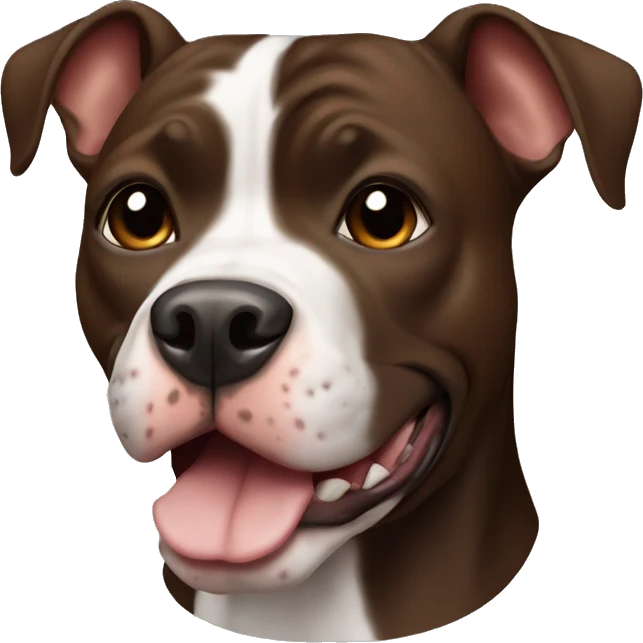 Black and brown pitbull emoji
