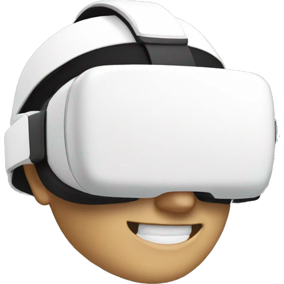 A white VR HEADSET emoji