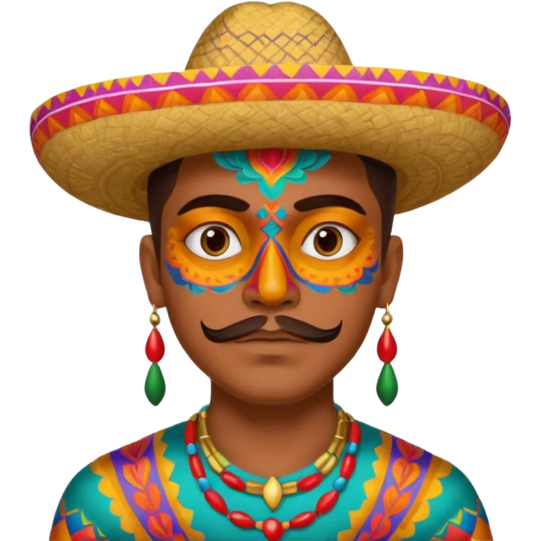 mexican male painted face emoji