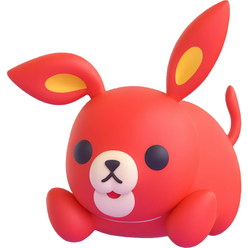 Labubu toy, playful and bright emoji