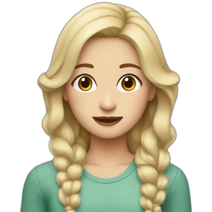 Eva Elfie blonde hair emoji