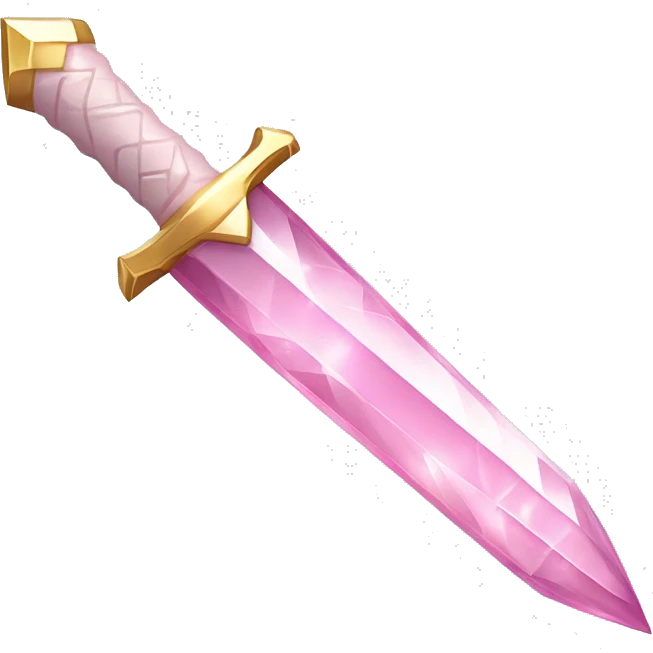 Light pink crystal dagger emoji