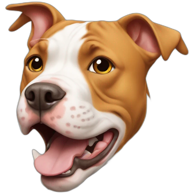 pitbull barking at a cat emoji