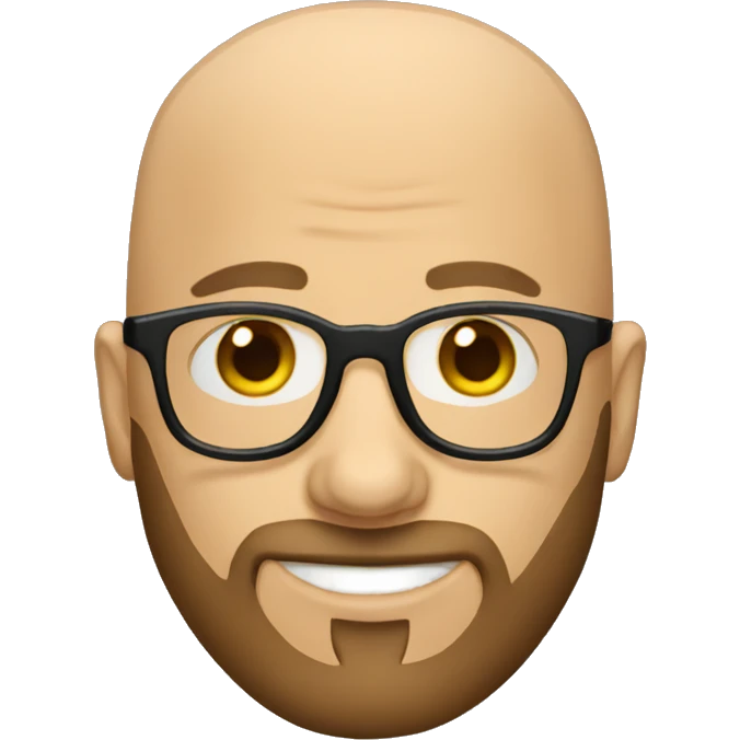 bald guy with beard and shaded glasses emoji