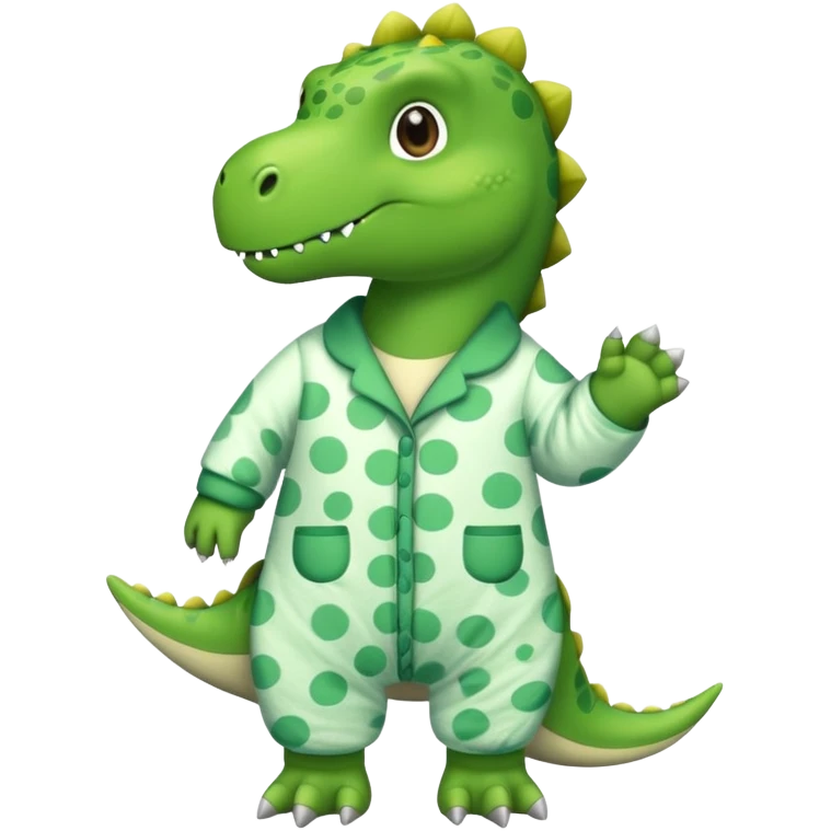 Dinosaur wearing pijama emoji