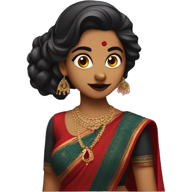 A desi young women vampire in saree emoji