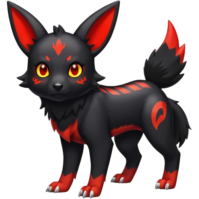 Guilmon-Houndour-Umbreon-hybrid emoji