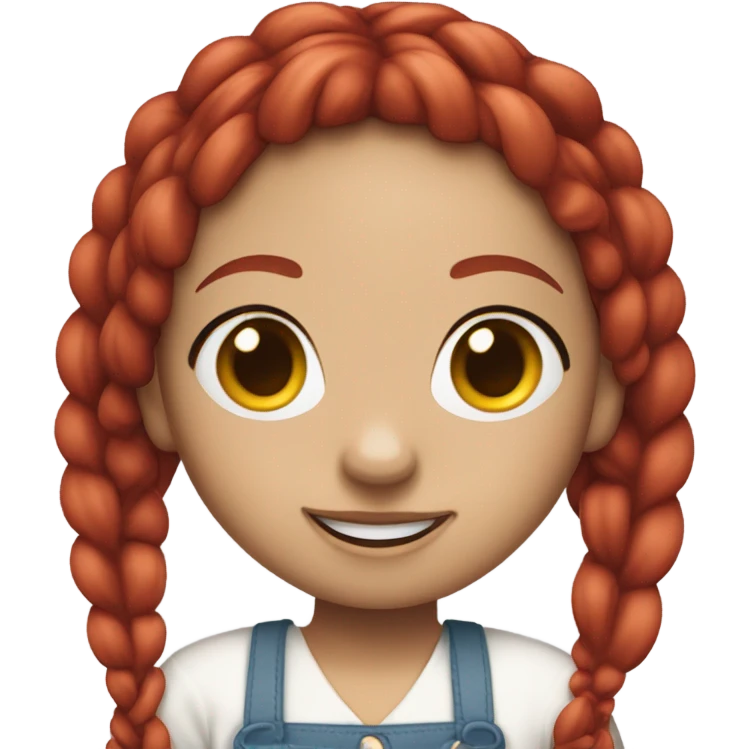 Wendy’s girl red braids white skin emoji