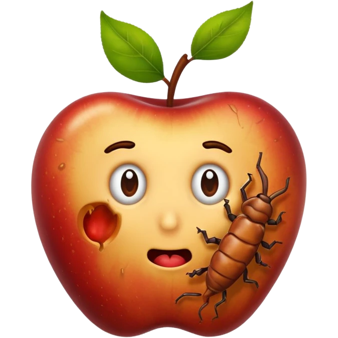 Spoiled apple without face emoji