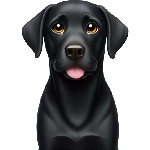 black labrador  emoji