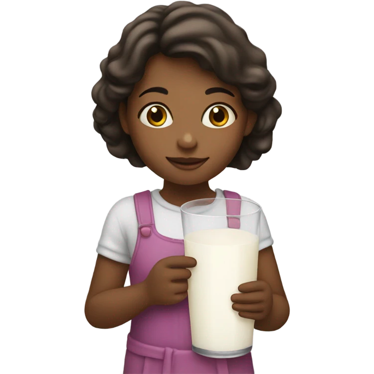Girl with milk emoji