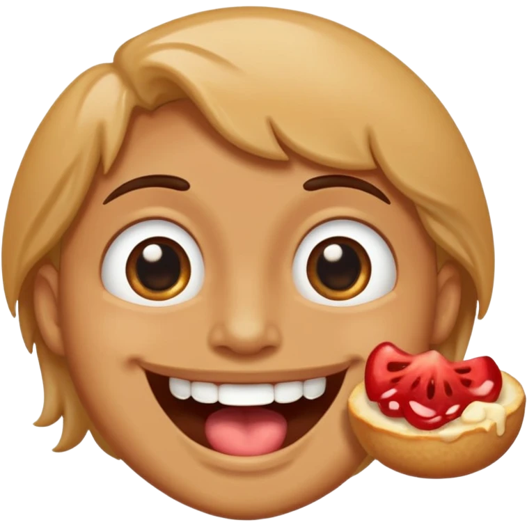 face with a drooling mouth and happy eyes, expressing delight at something delicious emoji