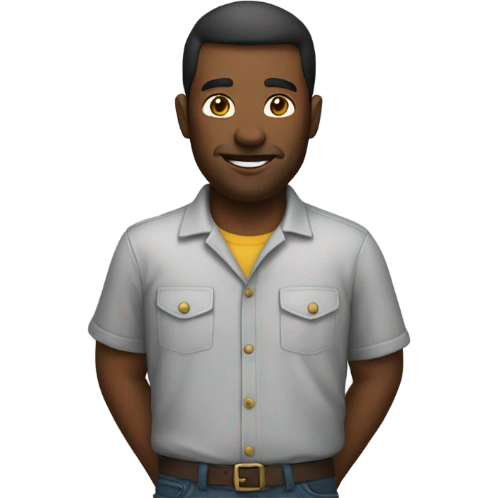 man with rapid restoration shirt on emoji