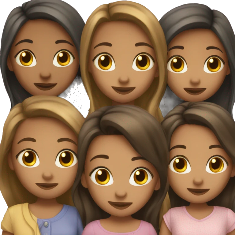 Girl with 5 baby emoji