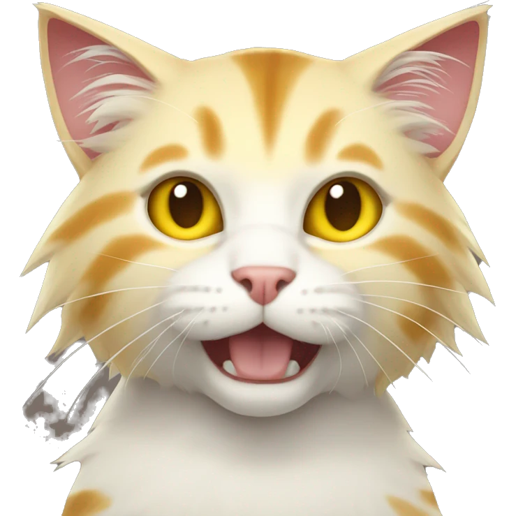  Super sayian cat emoji