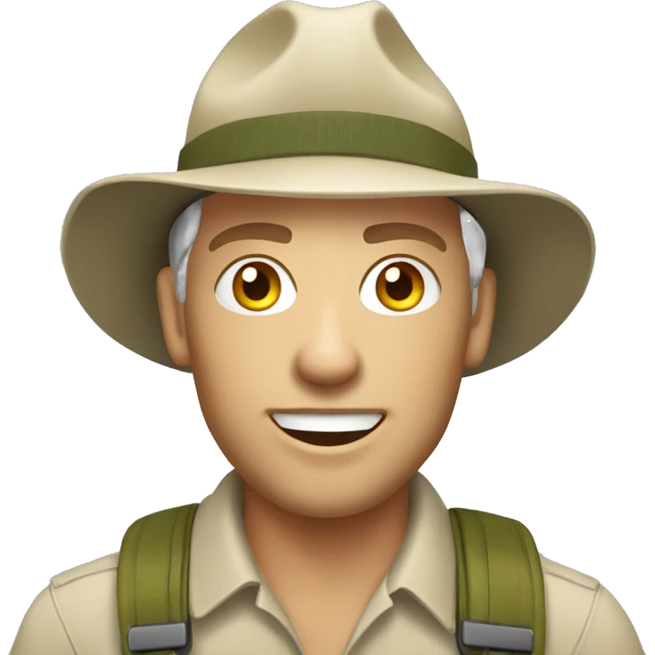 White South African safari guide emoji