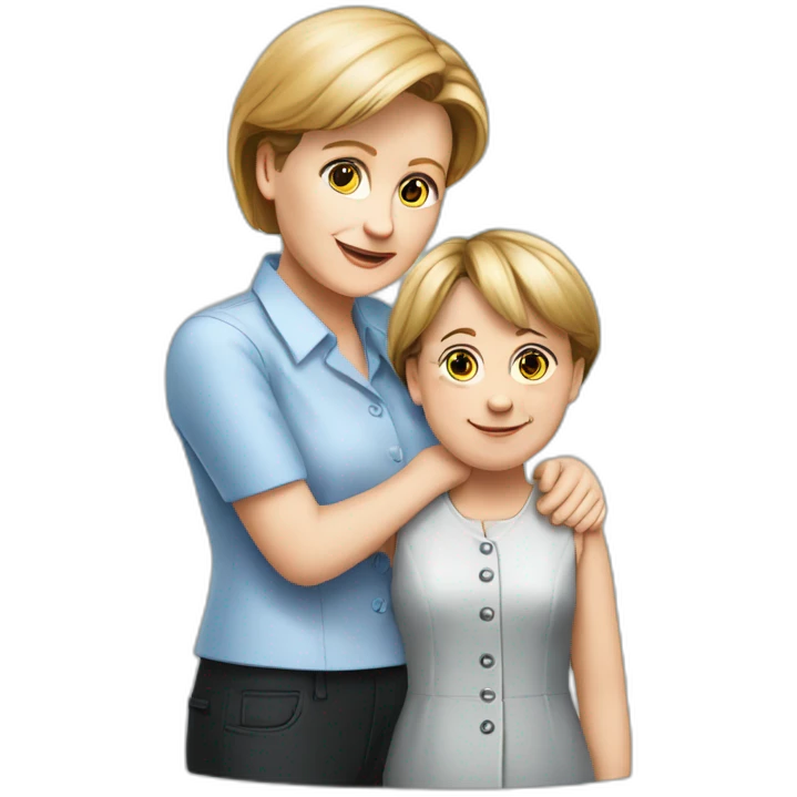 Junge mit Merkel Geste emoji
