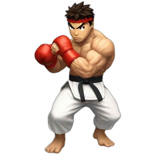 street fighter ryu make hadoken emoji