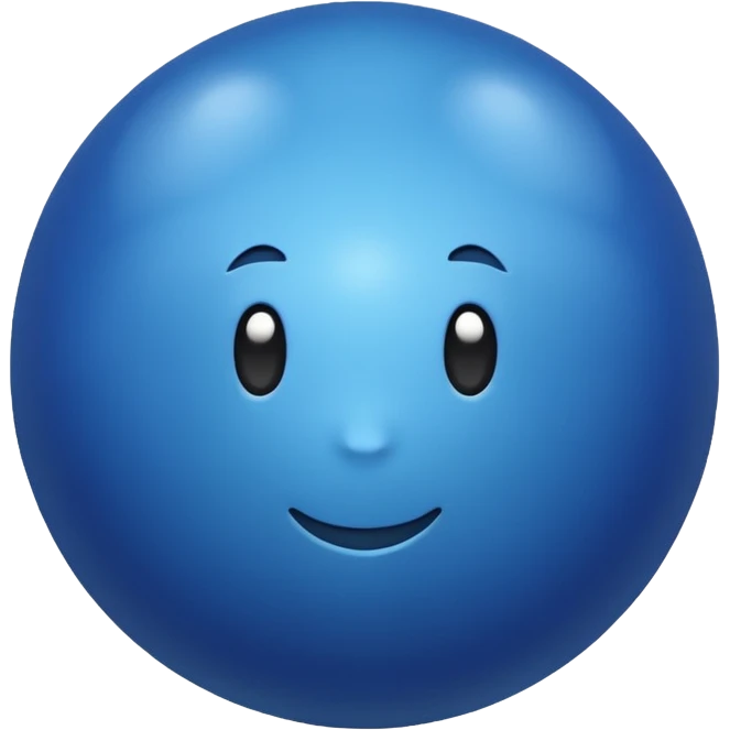 Blue Ball with MB written on it emoji