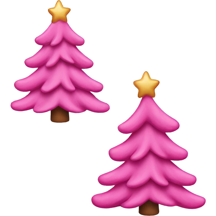 Christmas tree pink emoji