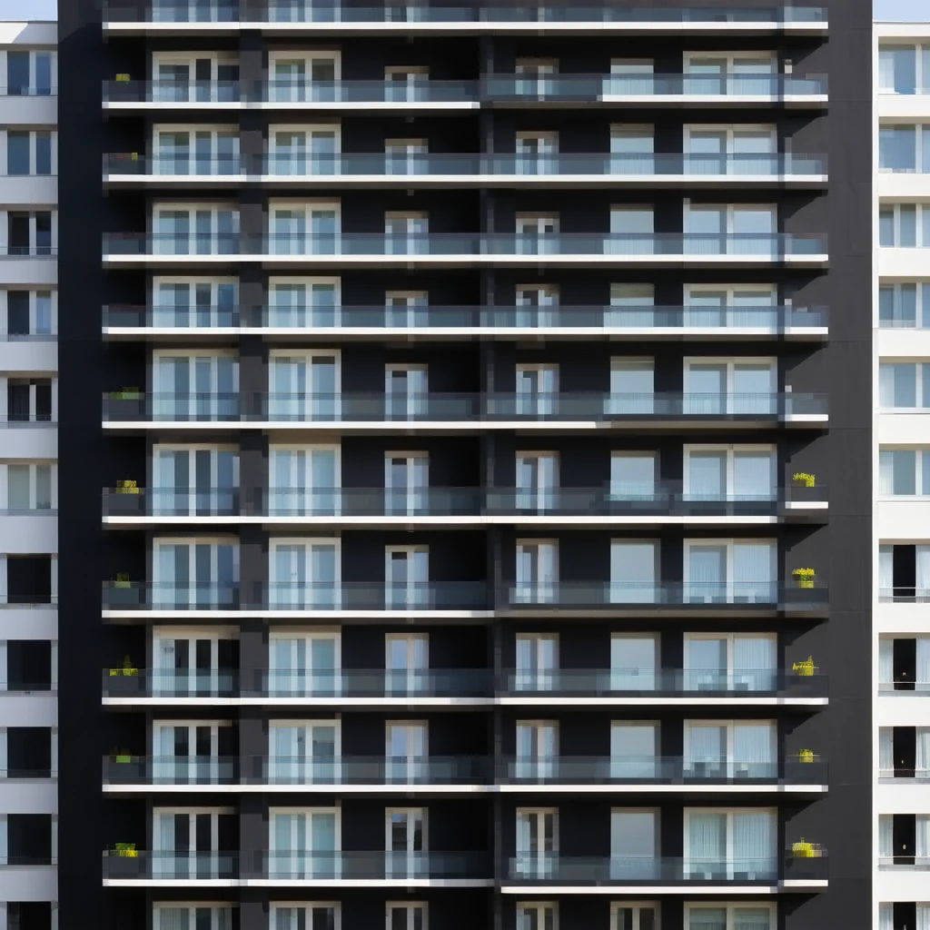 modern apartment with balconies emoji