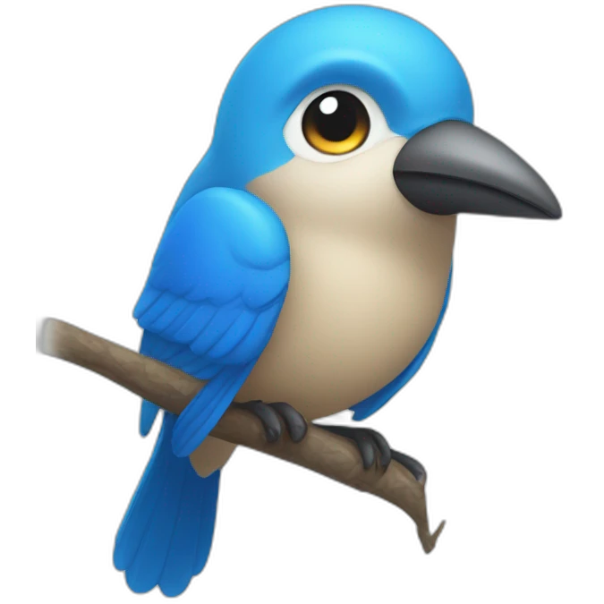 Blue bird emoji