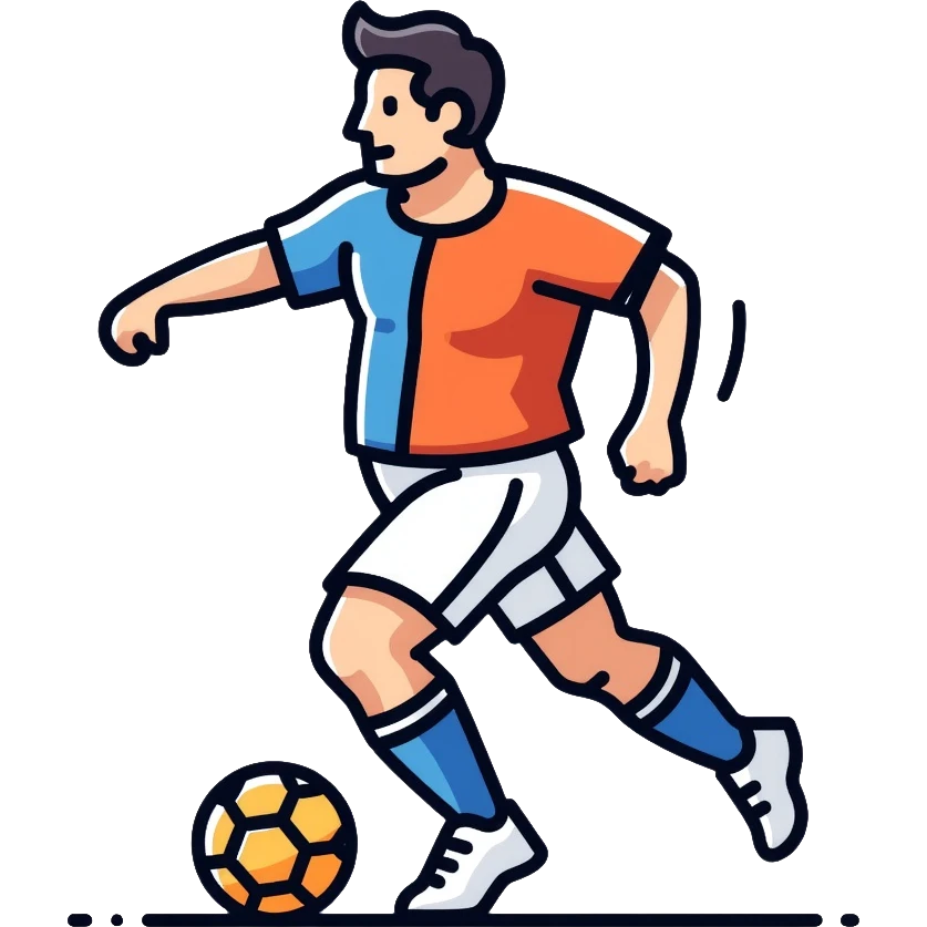 football player running with ball, soccer athlete emoji