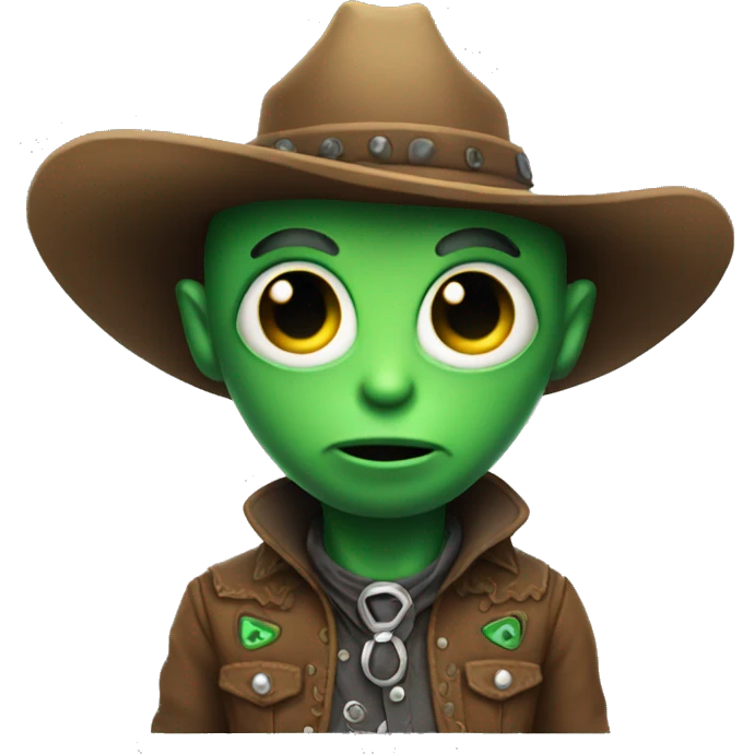 Cute Alien cowboy emoji