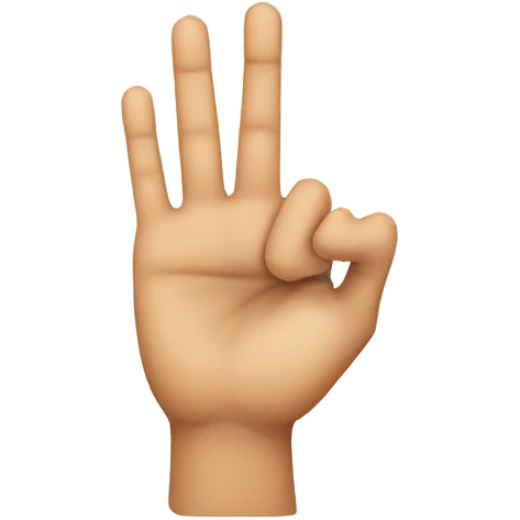 Fingers form the letter w emoji