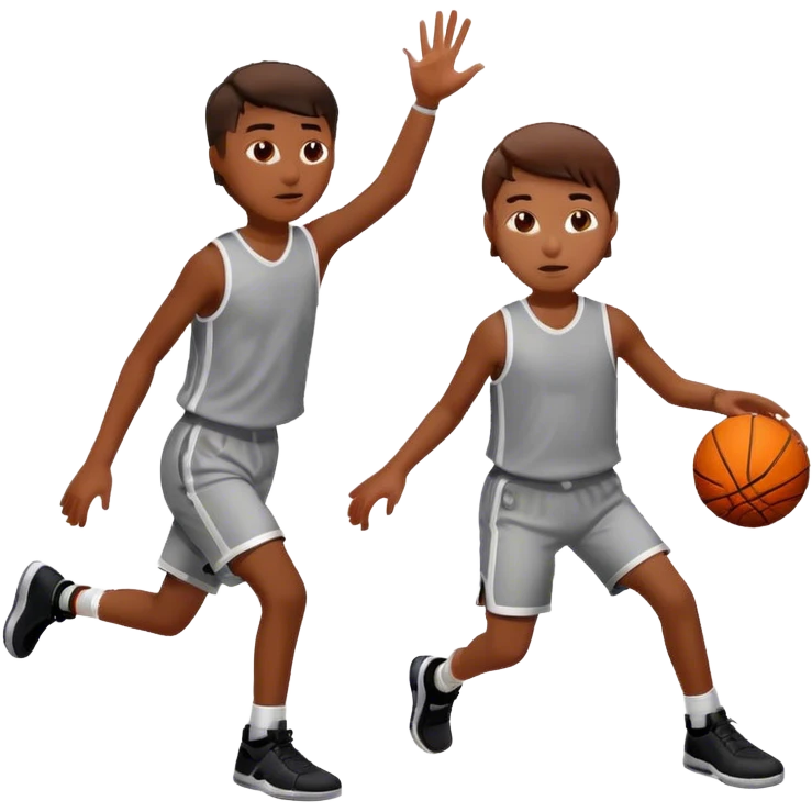 two kids playing basketball emoji