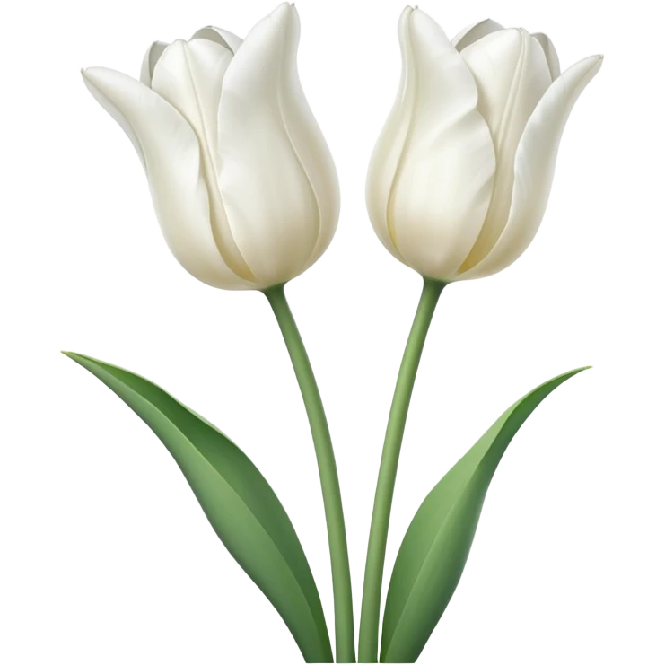 two white tulips emoji