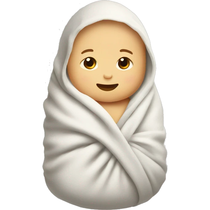 Swaddled baby boy burrito shaped emoji emoji