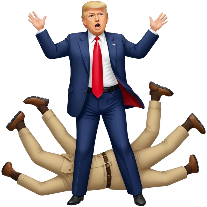 President Trump kicking out illegal immigrants emoji