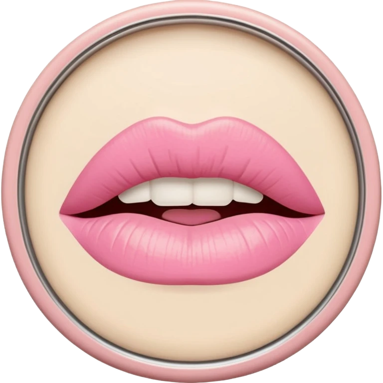 pastel beige and pink palette, lipstick mark on rim, soft grain texture, minimal flat design, no background, cozy pinterest vibe emoji