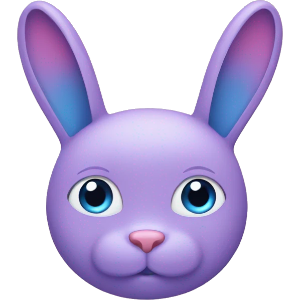 A family of pink rabbit and blue cat emoji