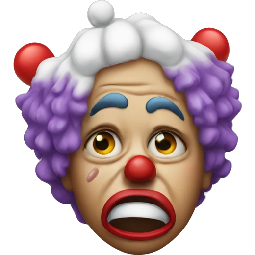 Clown crying emoji