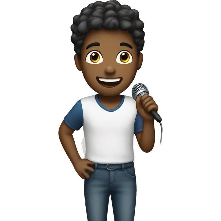 boy with microphone  emoji