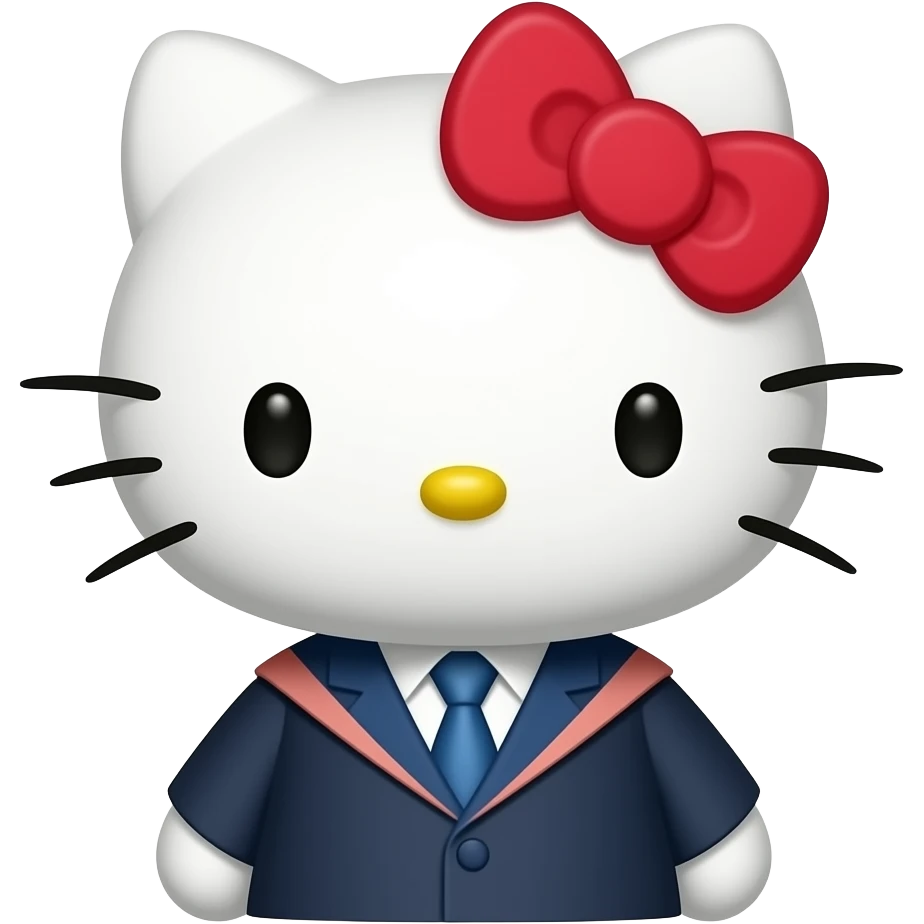 Hello Kitty attending Ewha Womans University emoji