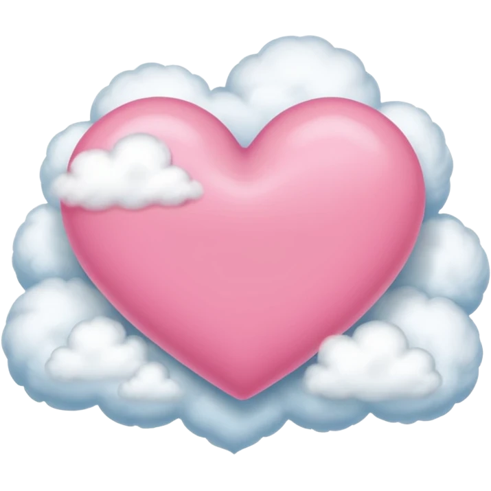 pink heart + cloud emoji