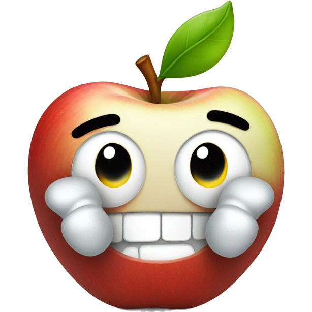 Apple with thumbs up emoji
