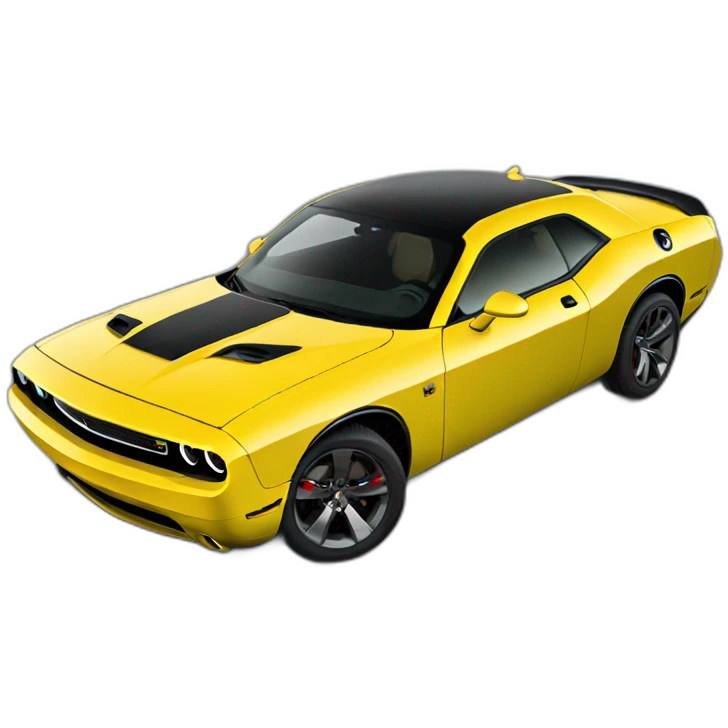 Dodge challenger yellow emoji