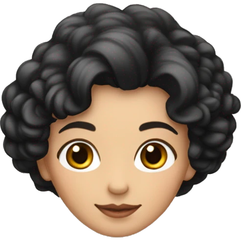 Femme la chronique des bridgerton avec cheveux noir emoji
