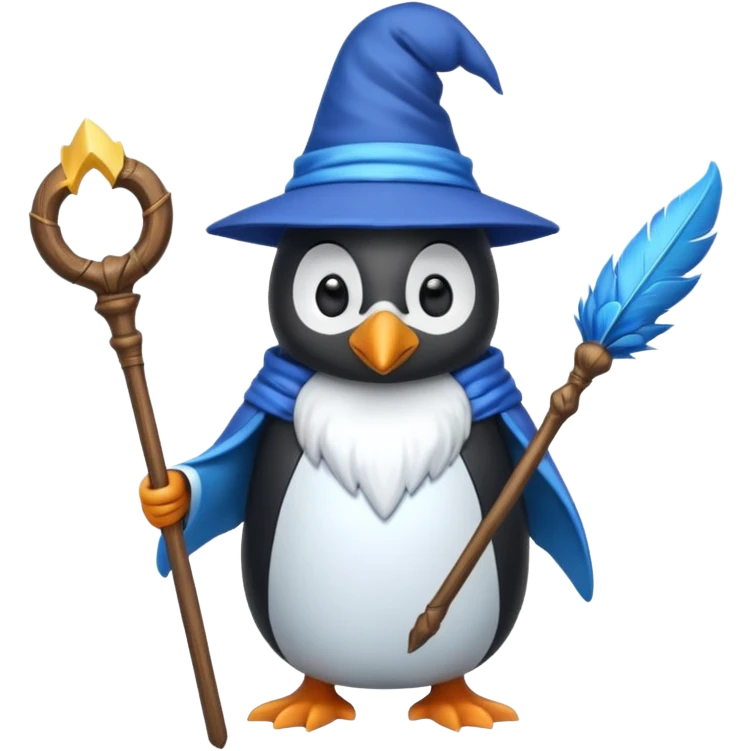 Penguin Wizard emoji